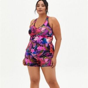 High rise swim shorts